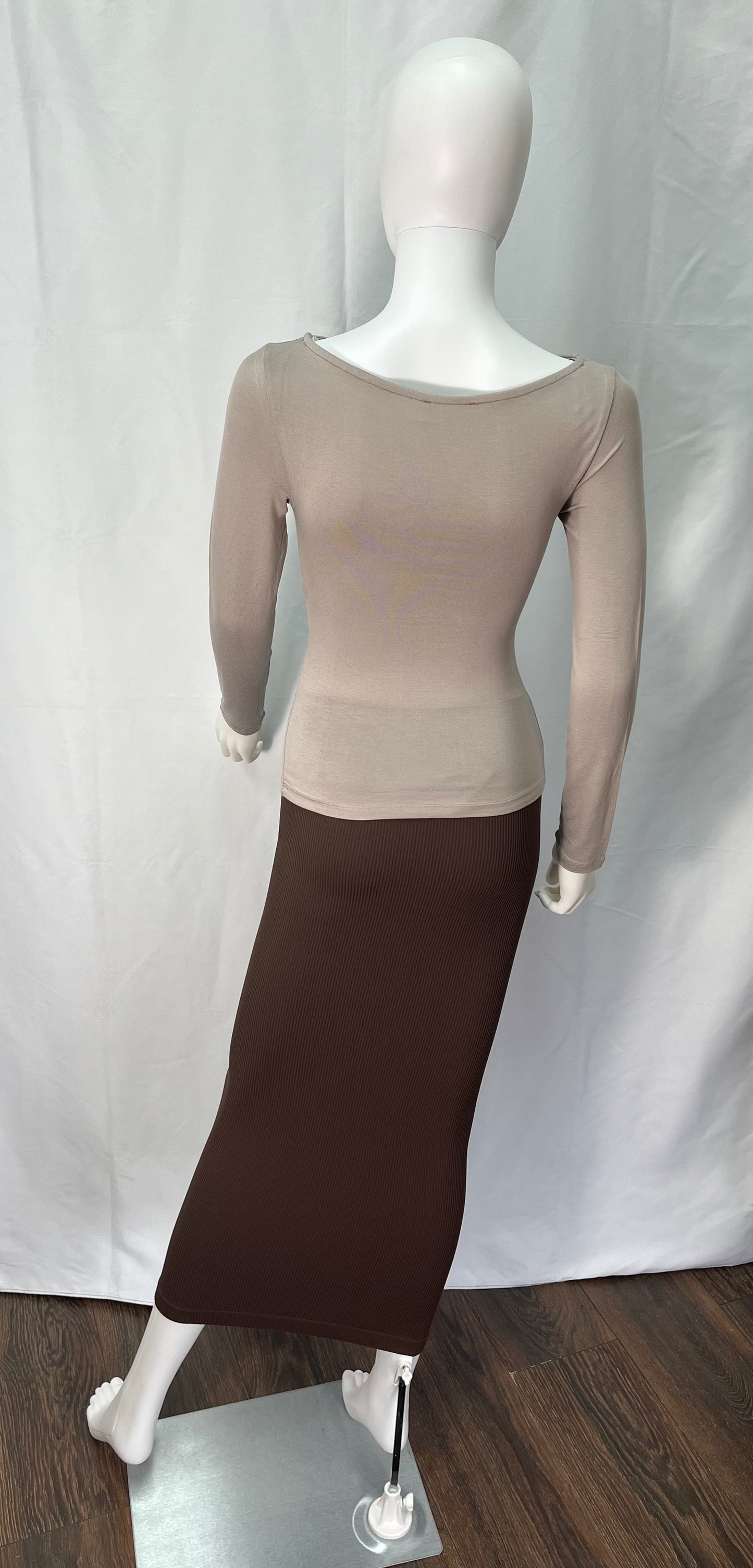 Long Sleeve Blouse with Cinched Waist (available in tan and black)