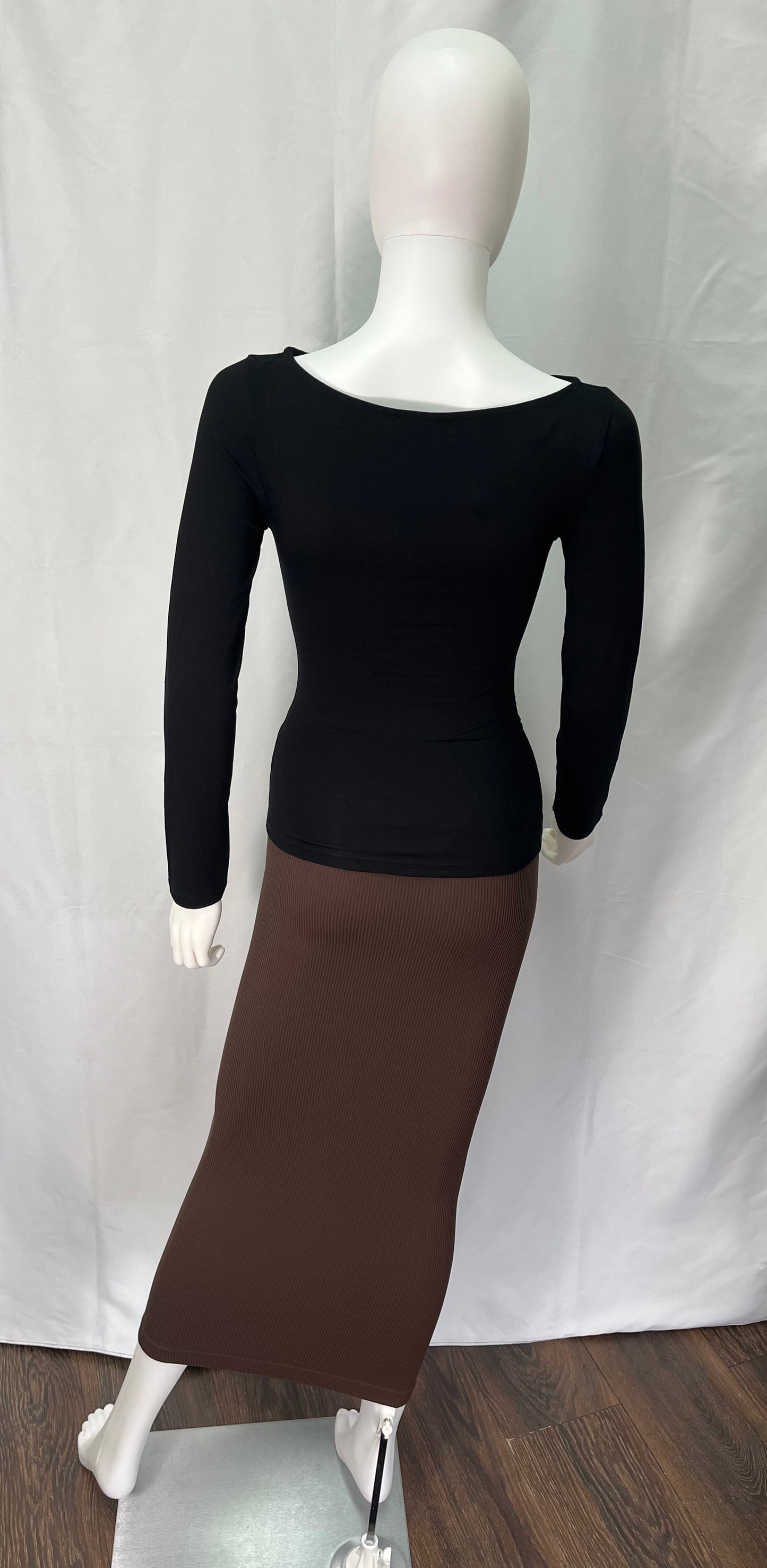 Long Sleeve Blouse with Cinched Waist (available in tan and black)