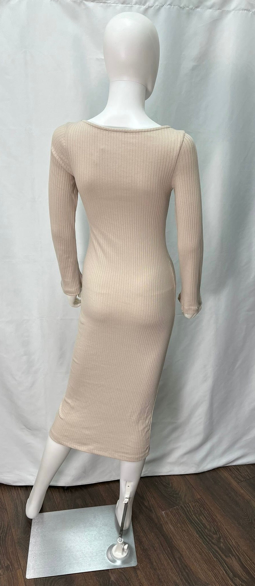 Beige Knit Dress