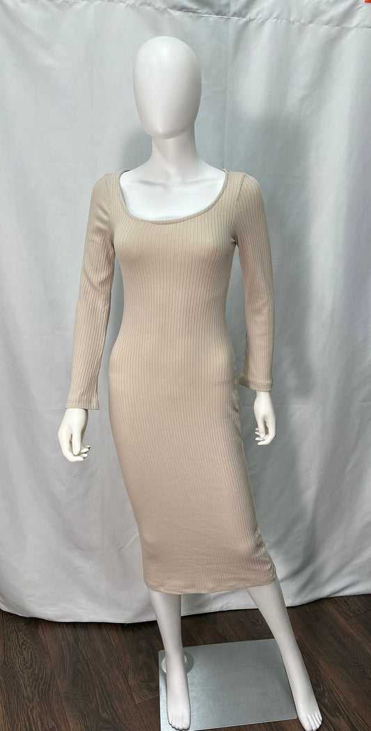 Beige Knit Dress