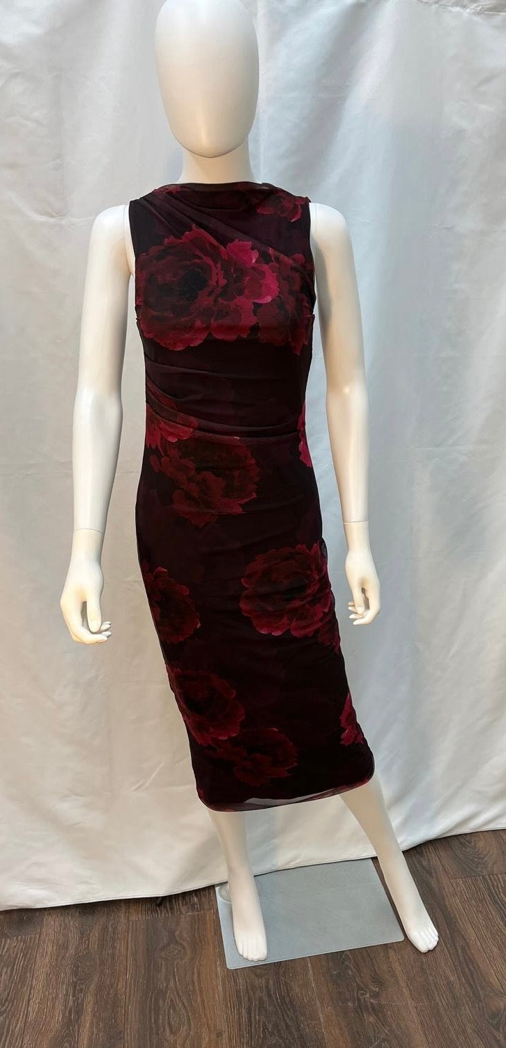 Red Roses Sleeveless Dress