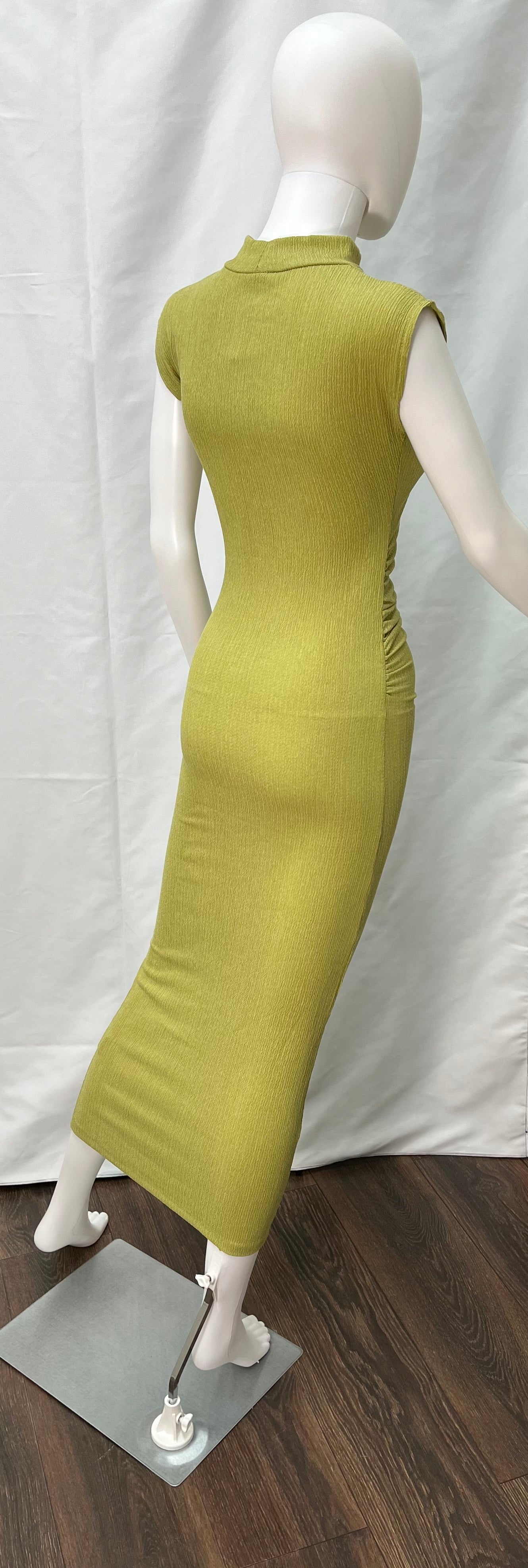 Sleeveless Dresses (available in forest green, beige, and bright green)