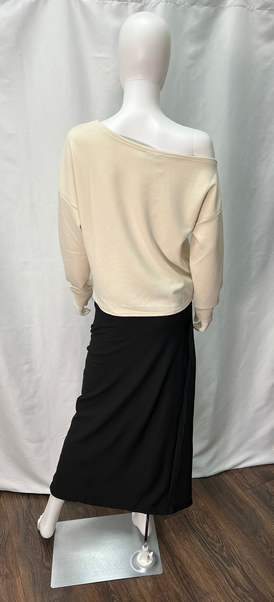 One Shoulder Sweaters (available in cream and maroon)