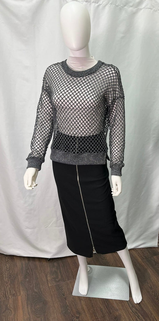 Gray Mesh Sweater (available in light grey or dark grey)