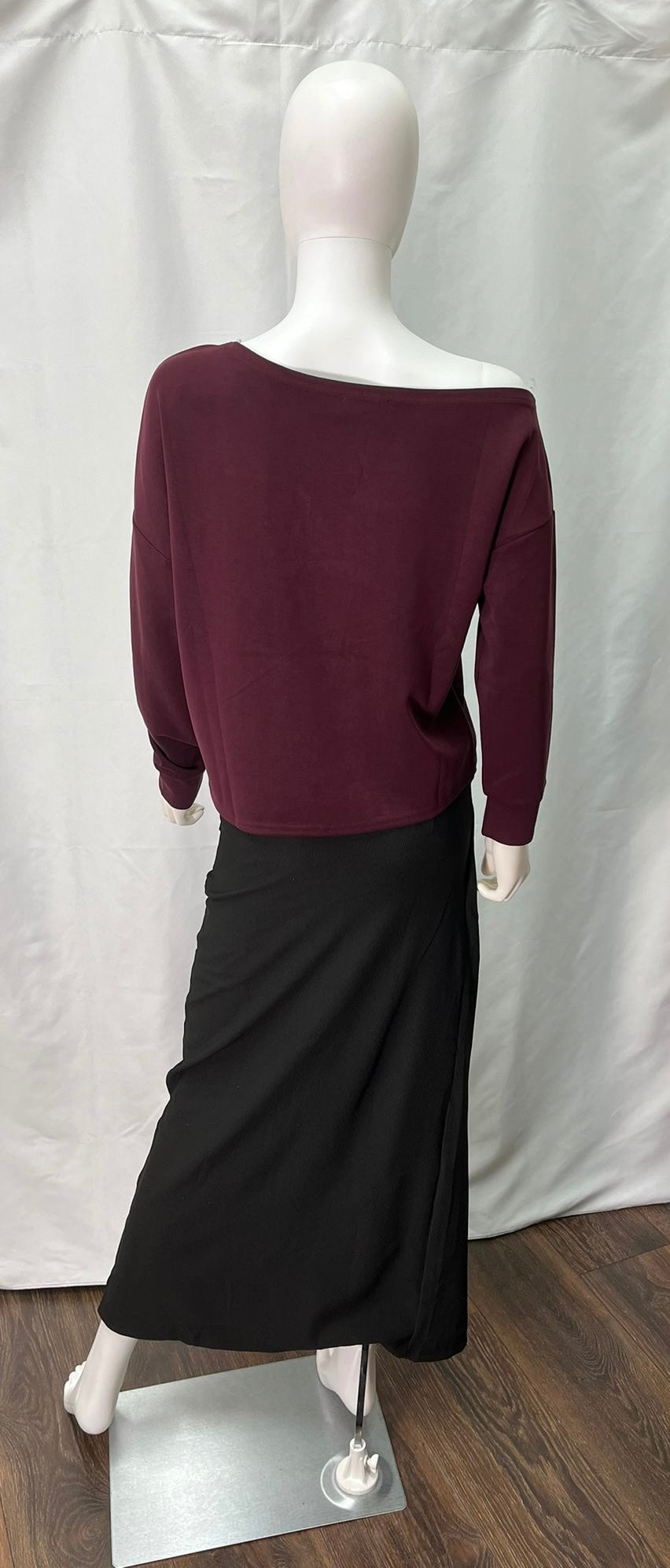 One Shoulder Sweaters (available in cream and maroon)